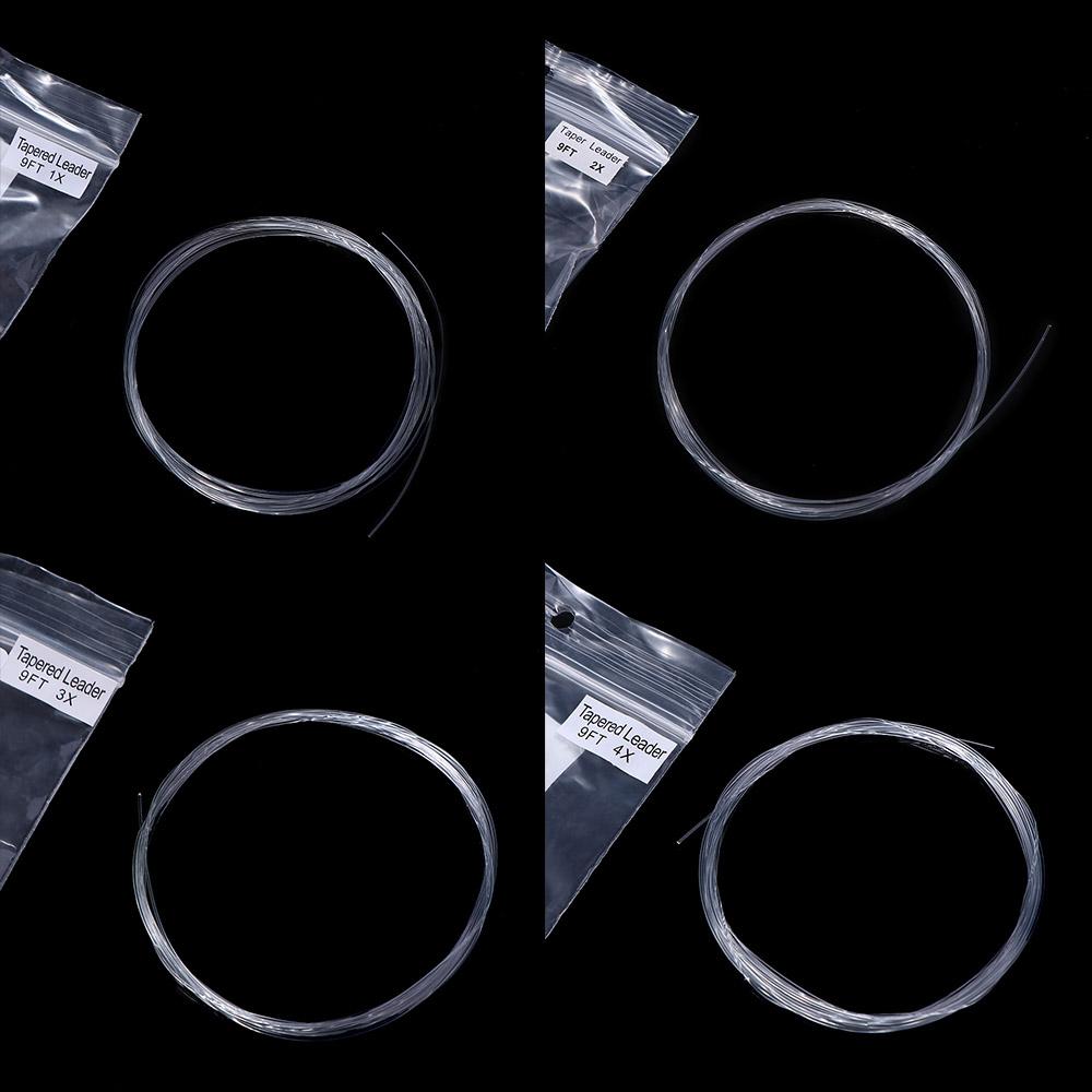 9 футов прозрачный нейлон рыболовные поводки инструмент конический поводок нахлыст шнур нахлыст леска рыболовные лески 5-9 feet
