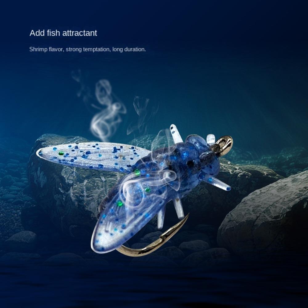 20шт мушки снасти форель джиги нахлыст приманки комплект мушки насекомые приманки бионические нахлыст приманки L чёрный